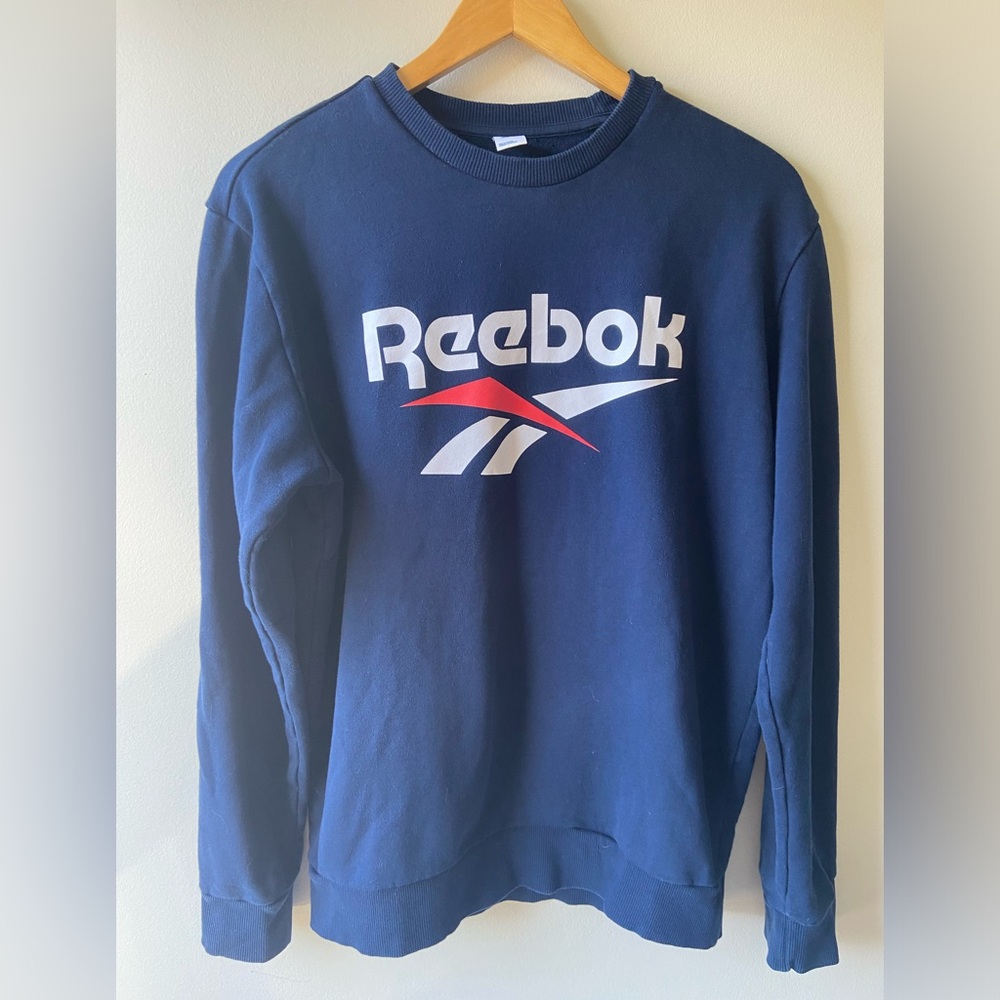 Reebok navy blue crewneck sweatshirt
